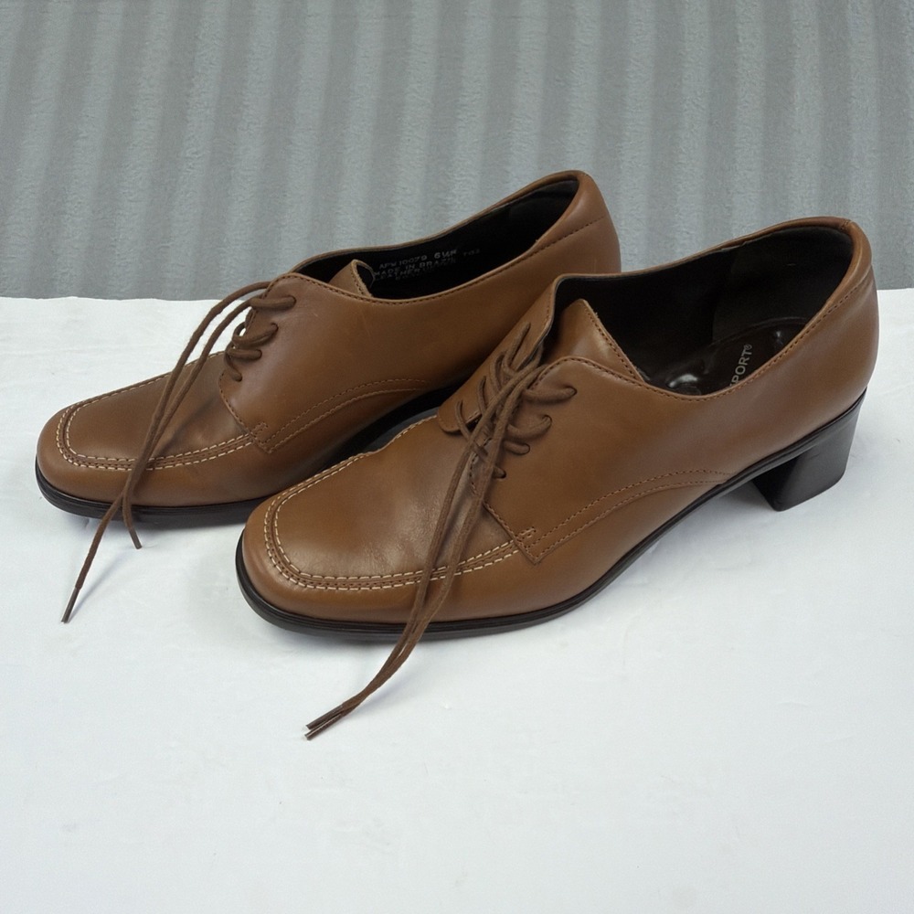 Rockport Vintage Comfort By DMX Brown Leather Lace Up Women's Size 6 1/2 Medium